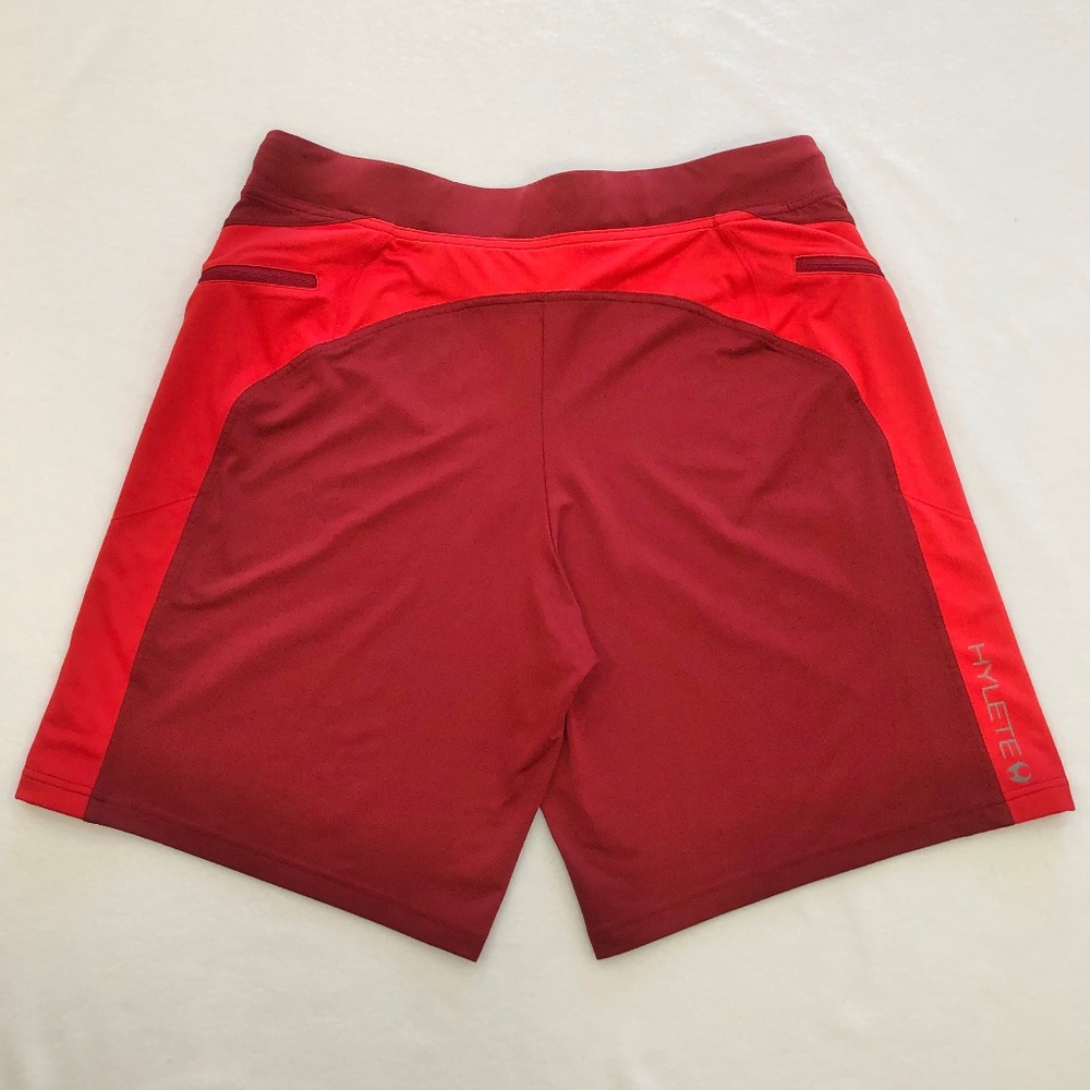 Hylete Men's Helix Workout Above the Knee Shorts Large Red/Blue - Lot of 2 - Picture 9 of 13